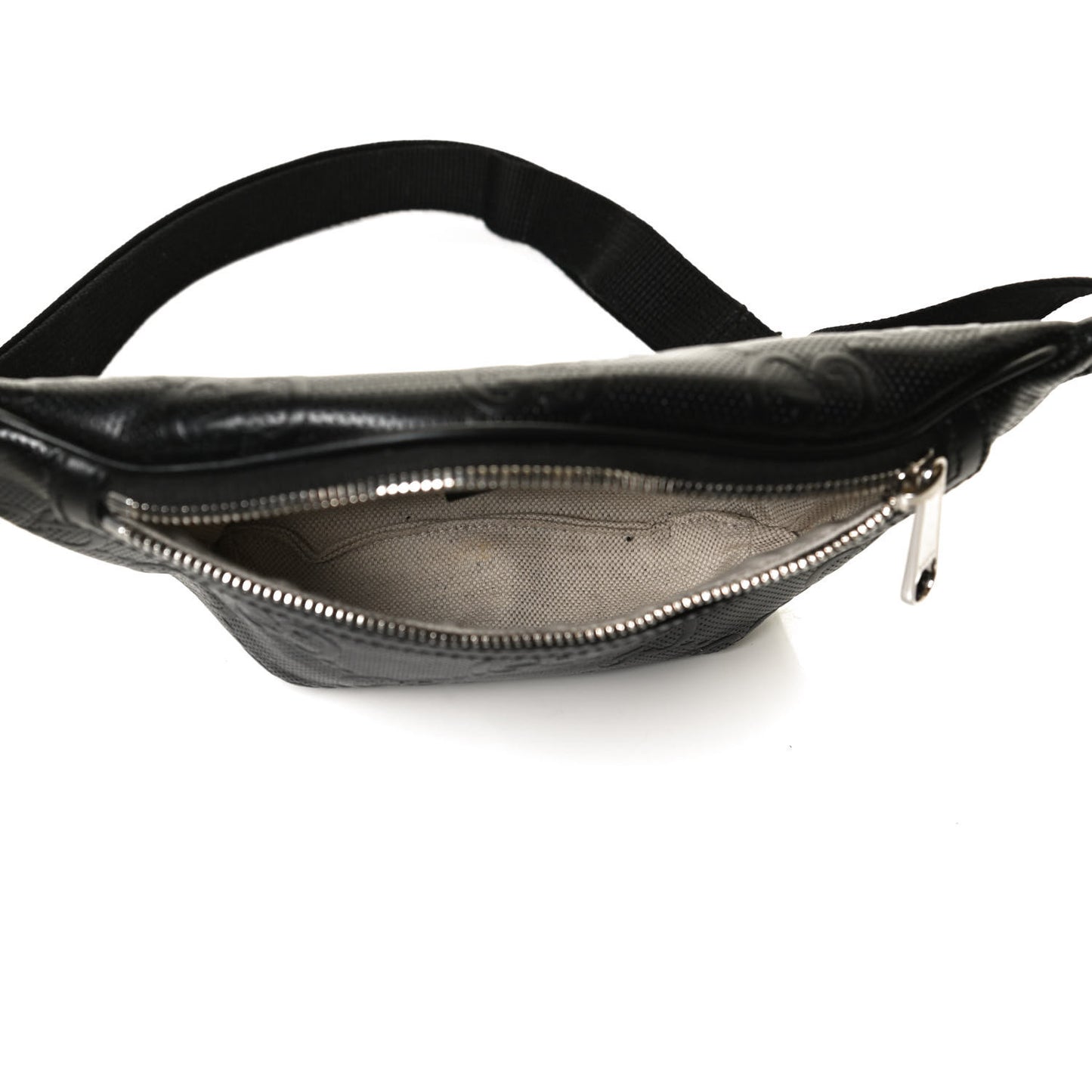 Calfskin GG Tennis Embossed Belt Bag Black