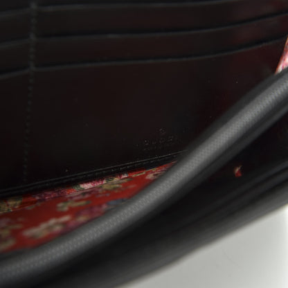 Gucci Calfskin Web Trapuntata GG Continental Wallet Black 8 of 8