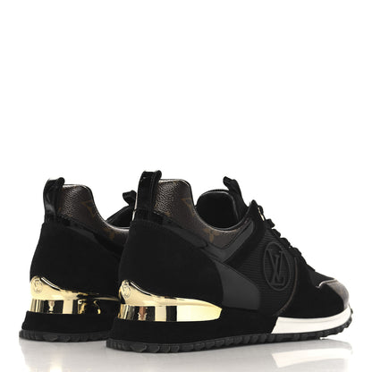 Louis Vuitton Suede Monogram Run Away Sneakers 40.5 Black 5 of 8