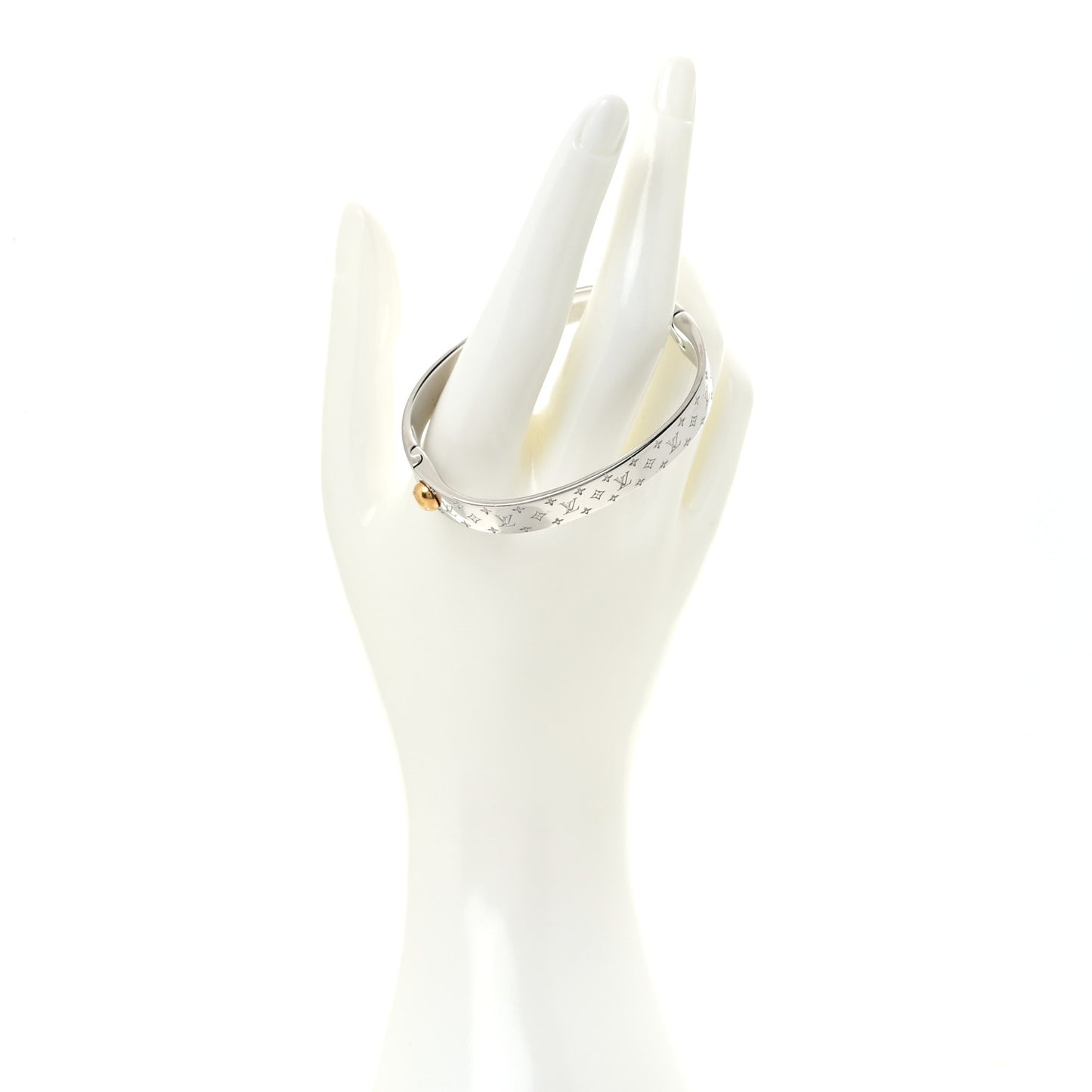 Brass Palladium Plated Nanogram Cuff S Silver