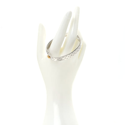 Louis Vuitton Brass Palladium Plated Nanogram Cuff S Silver 2 of 6