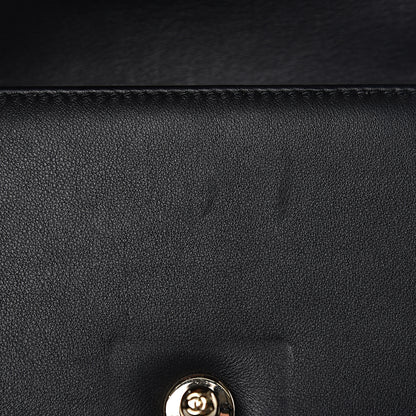 Chanel Calfskin Quilted Small Boy Top Handle Flap Black 8 of 12