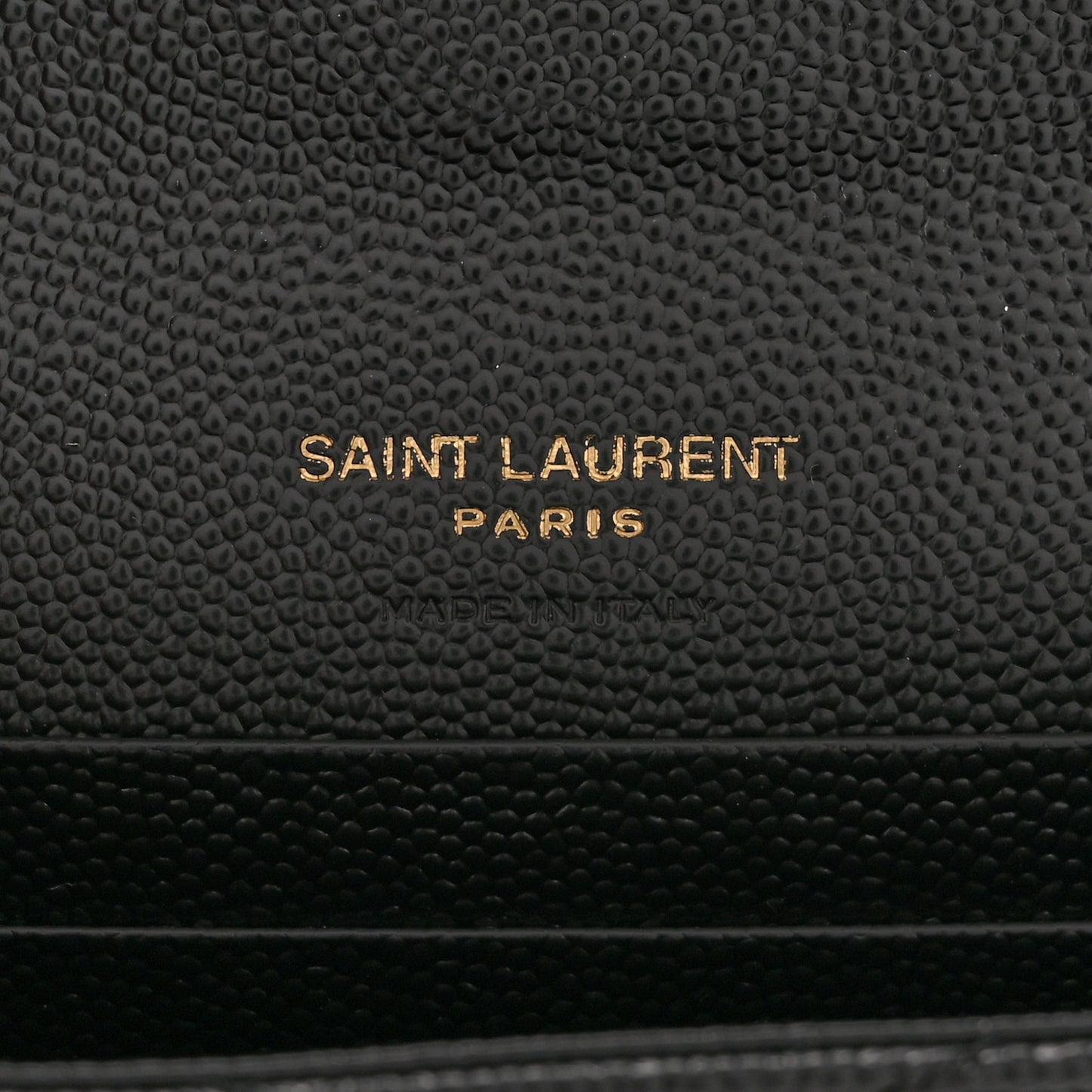 Grain De Poudre Matelasse Chevron Small Monogram Envelope Wallet Black