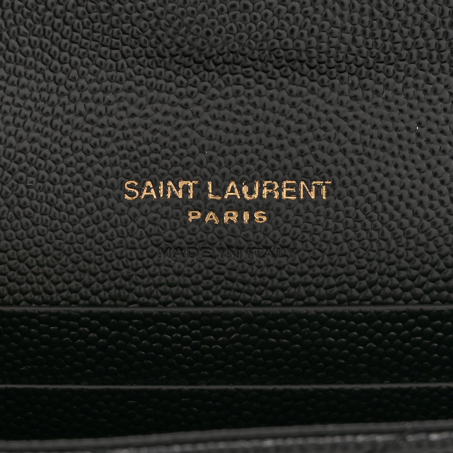 Saint Laurent Grain De Poudre Matelasse Chevron Small Monogram Envelope Wallet Black 6 of 8