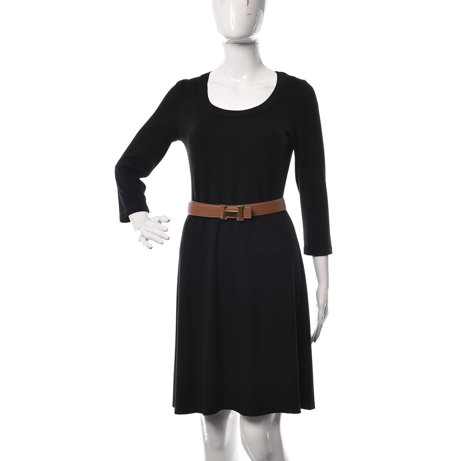 Hermes Box Togo 32mm H Belt 90 Black Gold 2 of 7