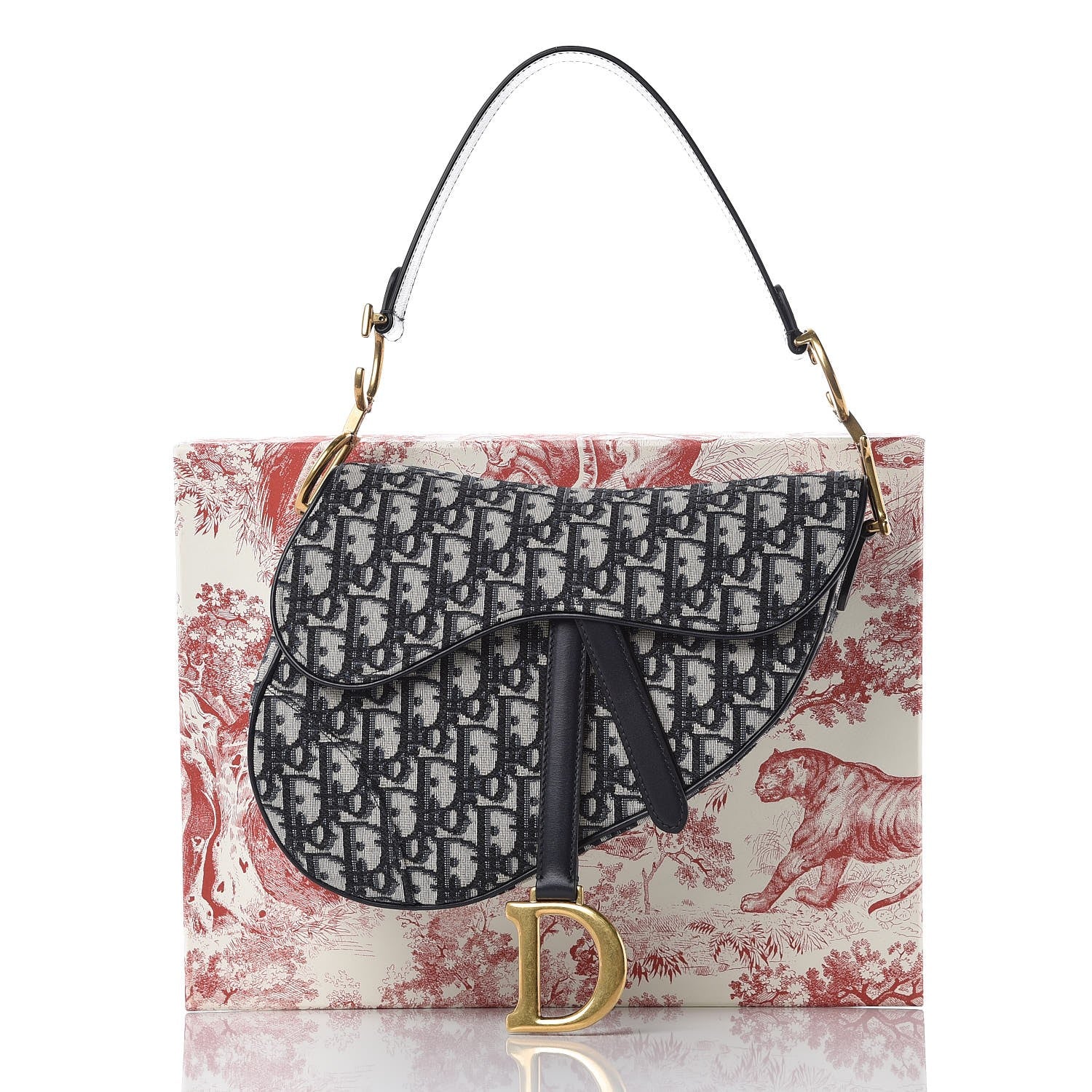 Christian Dior Oblique Saddle Bag Blue 8 of 8