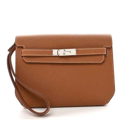 Hermes Togo Kelly Depeches 25 Pouch Gold 1 of 7