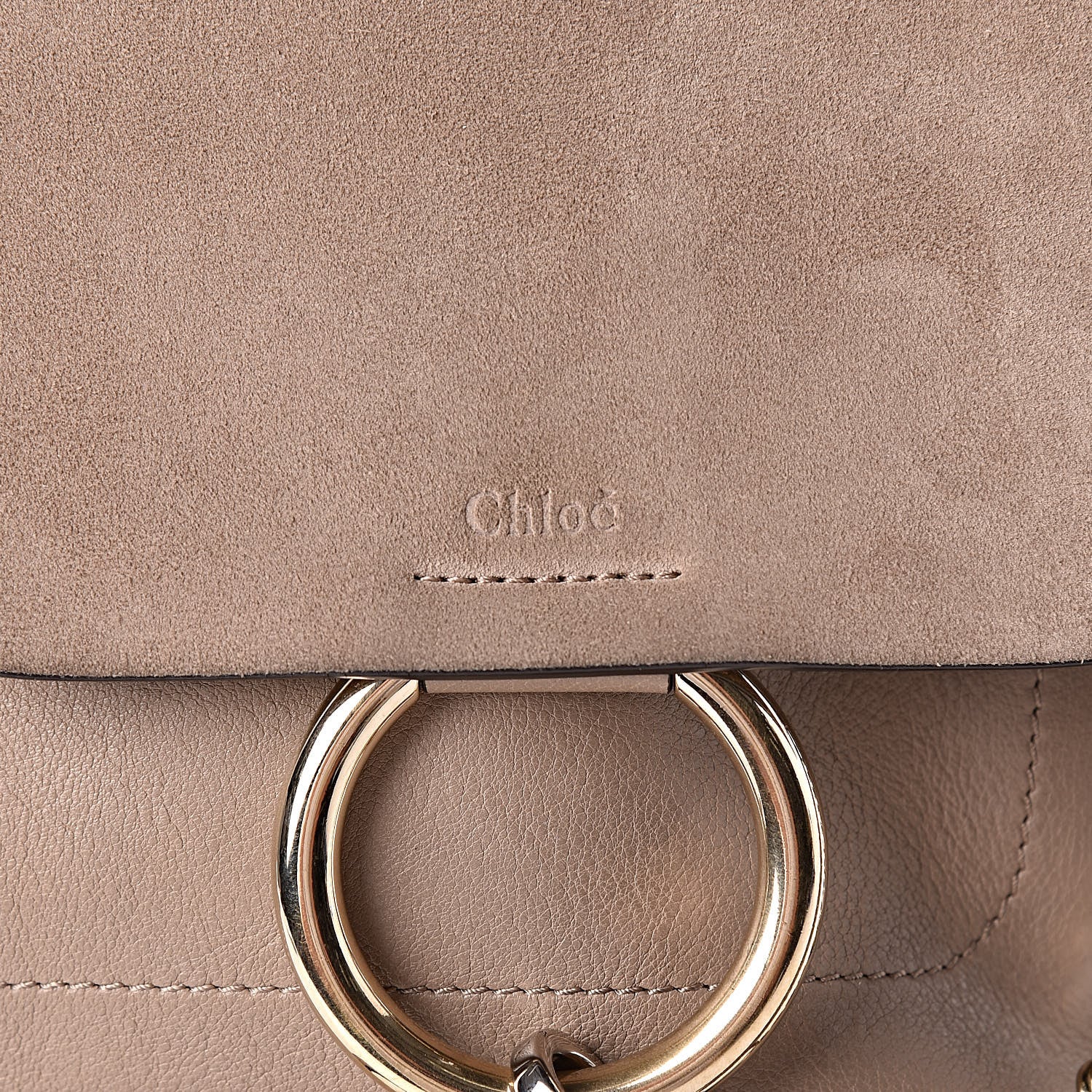 Chloe Suede Calfskin Medium Faye Backpack Motty Grey 8 of 10