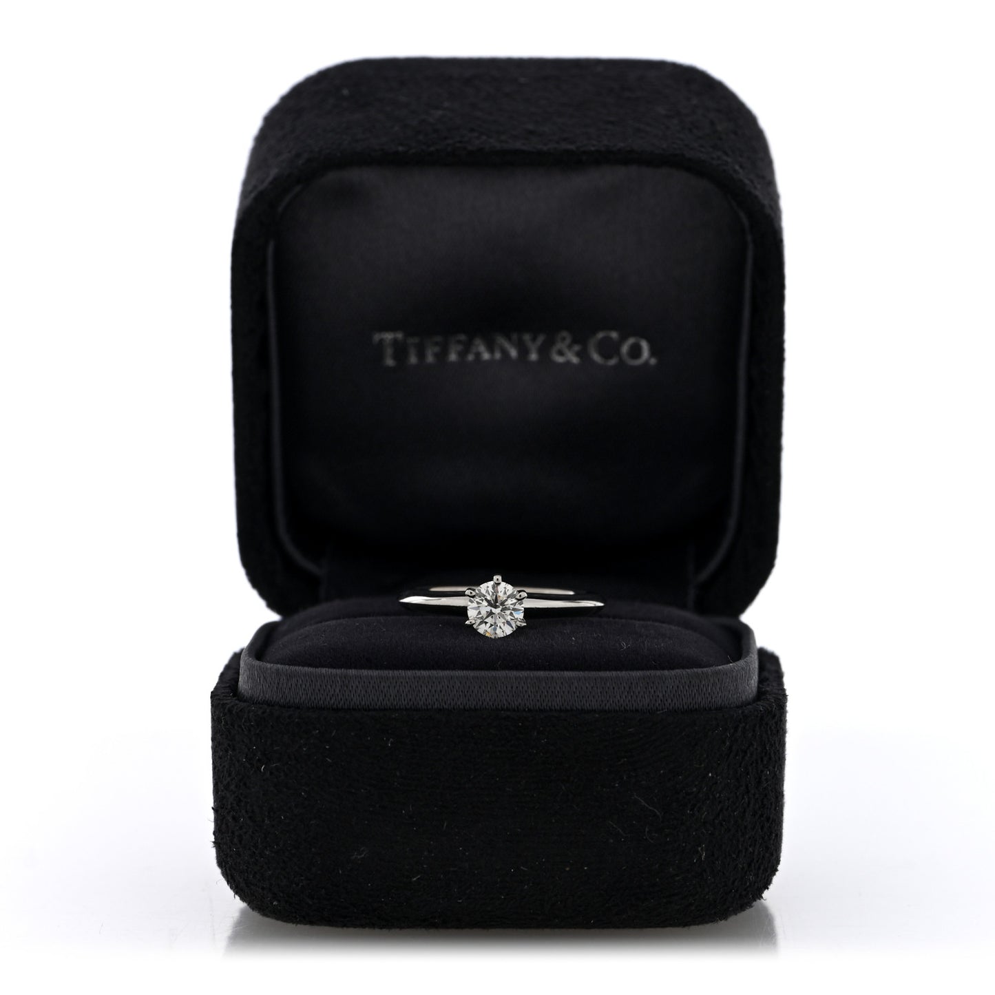 Platinum Diamond .46ct Solitaire Engagement Ring 48 4.5