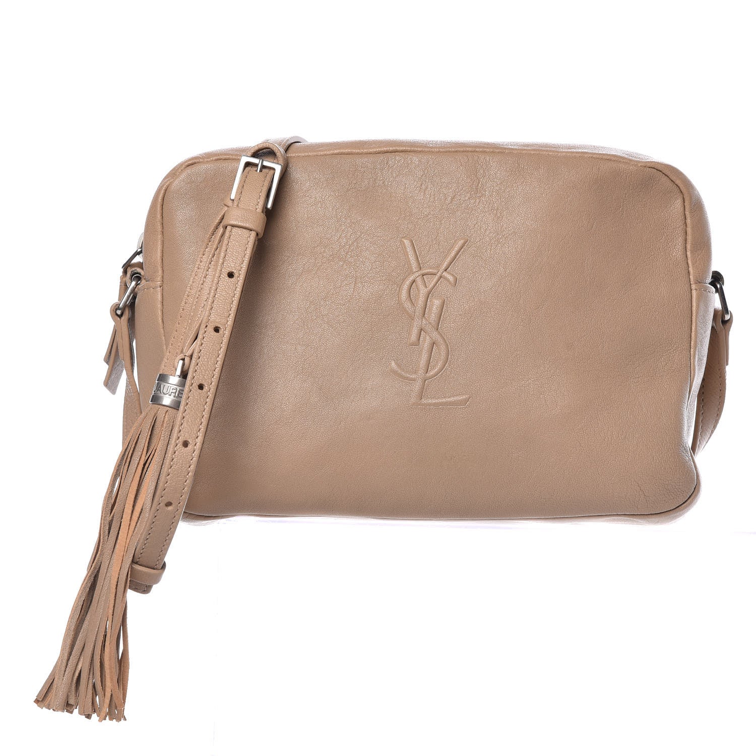 Saint Laurent Lambskin Monogram Small Lou Camera Bag Beige 1 of 8