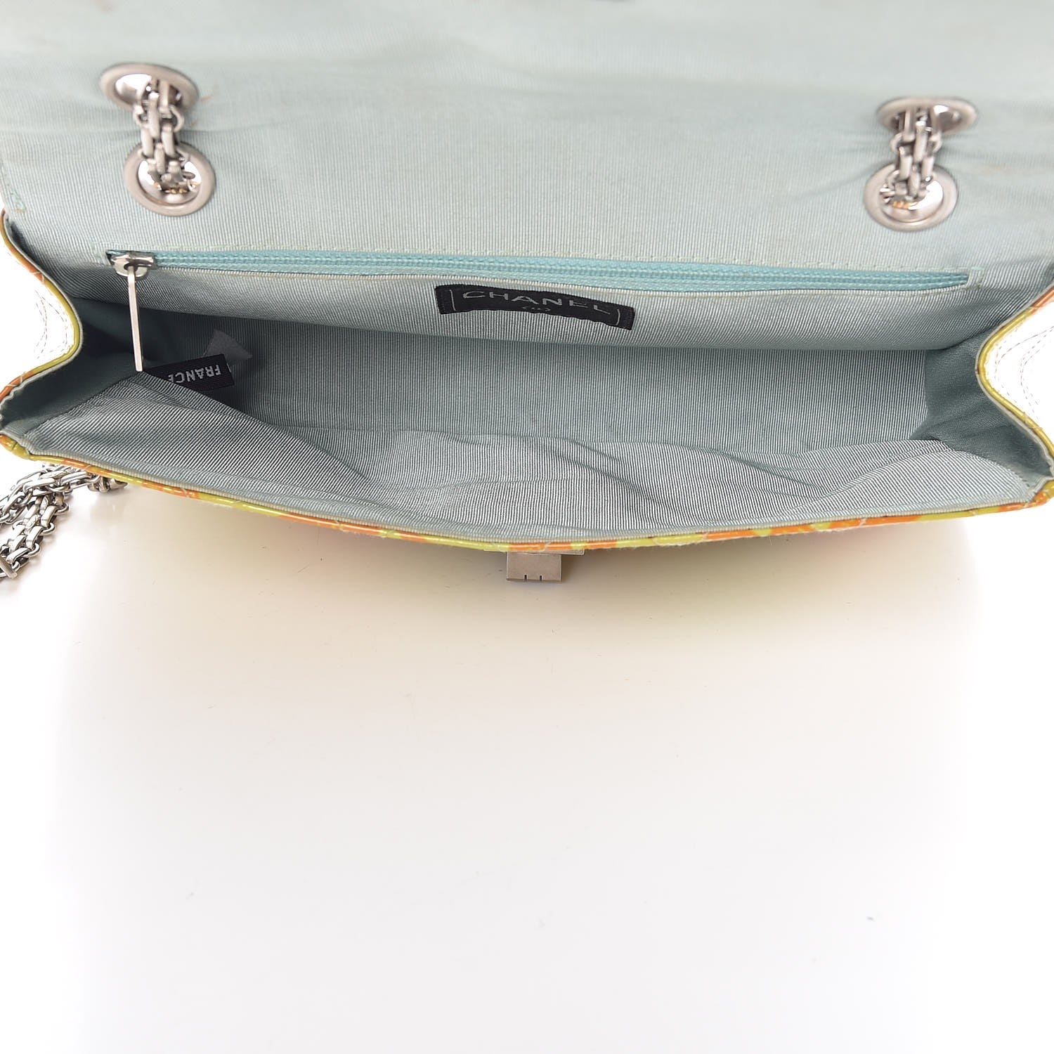 Chanel Patent Quilted Floral Printed 2.55 Reissue 225 Flap Green 5 of 14