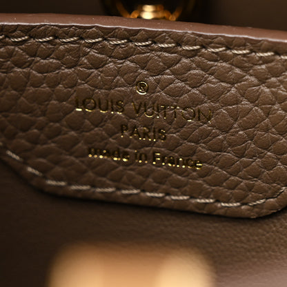Louis Vuitton Taurillon Capucines BB Smokey Brown Creme Pink 7 of 10