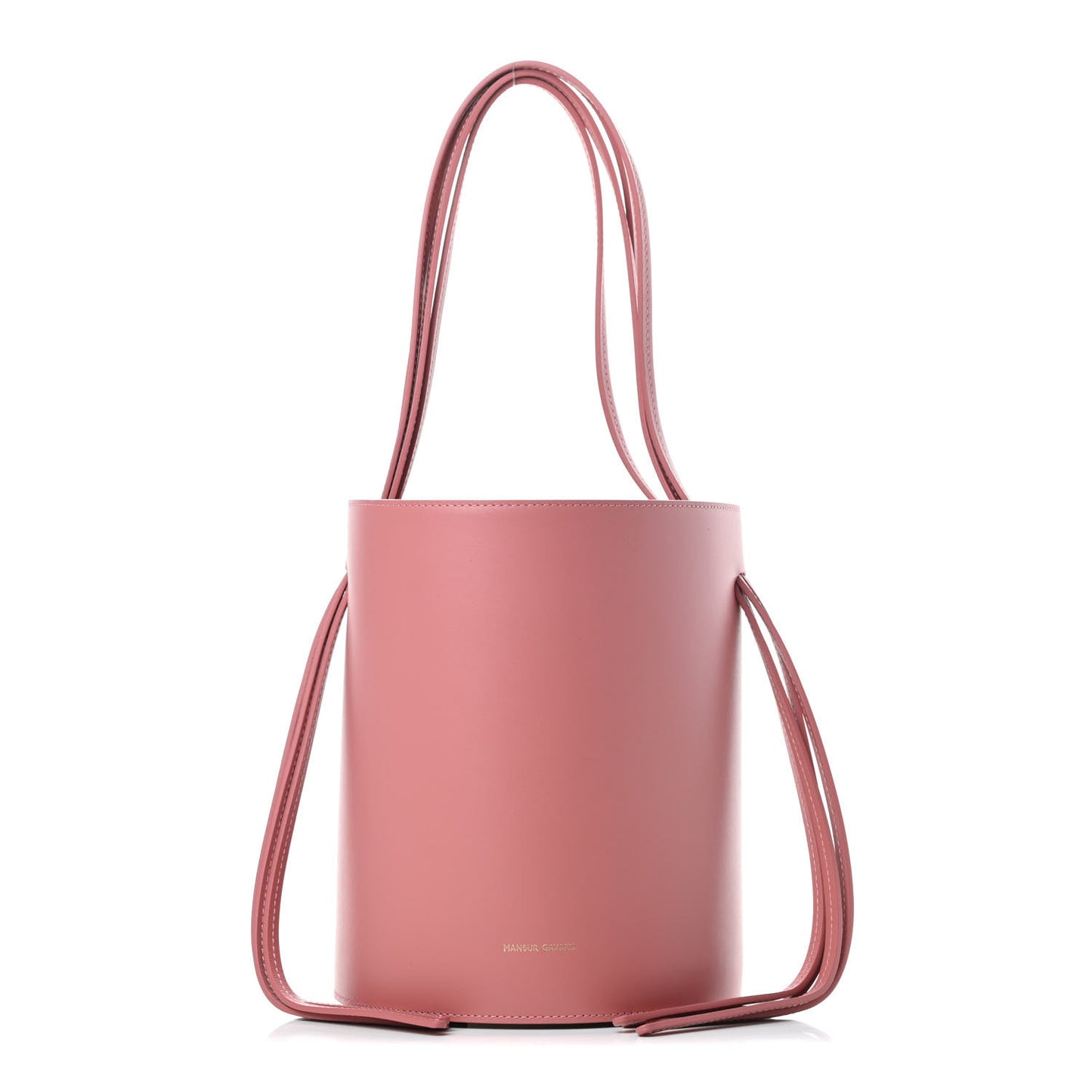 Calfskin Fringe Bucket Bag Blush