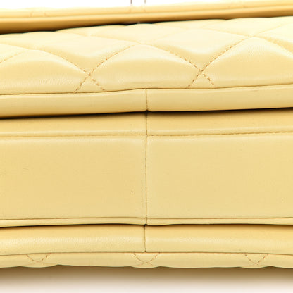 Chanel Lambskin Quilted Small Trendy CC Flap Dual Handle Bag Yellow 8 of 11