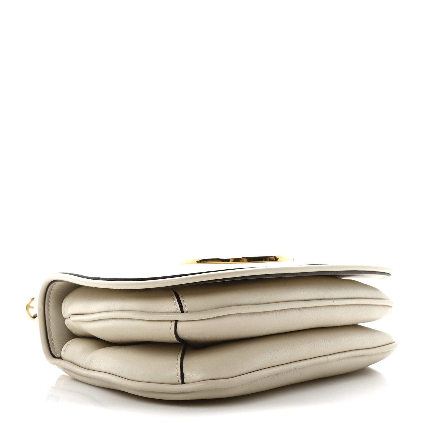 Roxy Calfskin Web Mini Blondie Shoulder Bag White