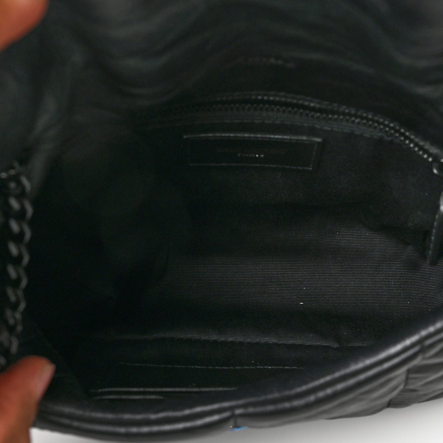 Quilted Mini Loulou Puffer Monogram Chain Satchel Black