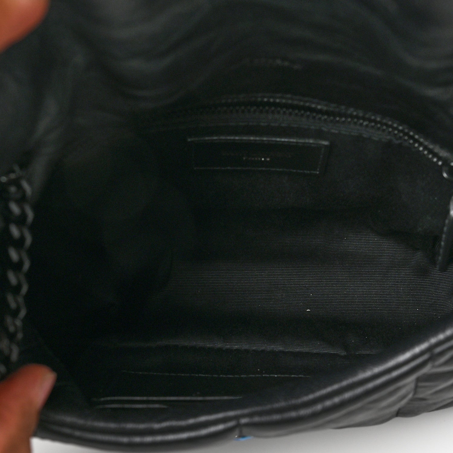 Saint Laurent Quilted Mini Loulou Puffer Monogram Chain Satchel Black 4 of 9