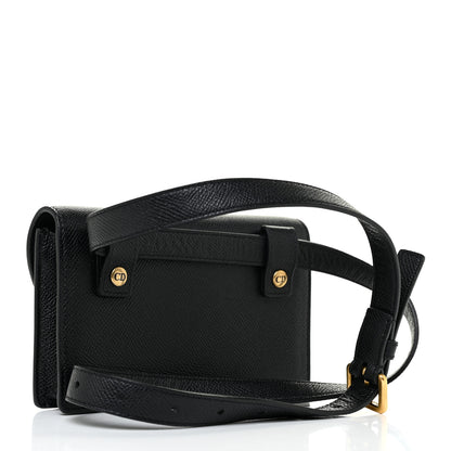 Christian Dior Grained Calfskin Saddle Belt Bag Black 3 of 14