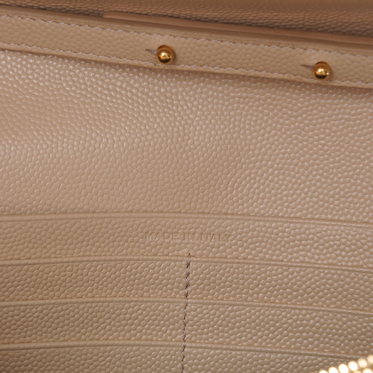 Grain De Poudre Matelasse Chevron Monogram Chain Wallet Nude Powder