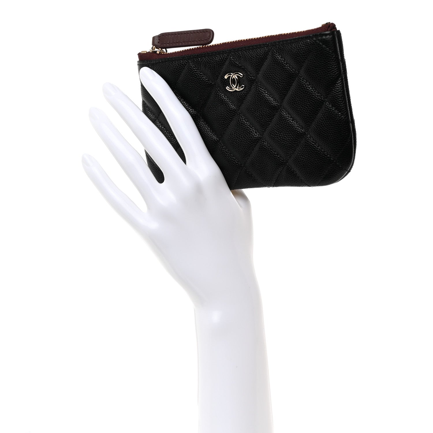 Chanel Caviar Quilted Small Cosmetic Case Black 2 of 8