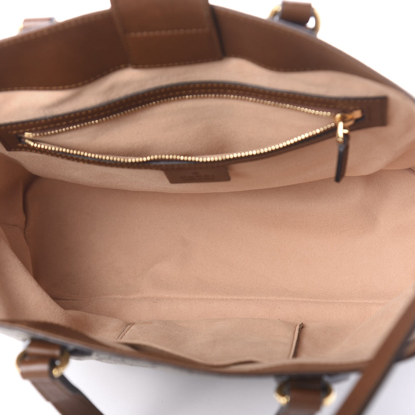 Soft GG Supreme Monogram Small Crossbody Tote Beige Cuir