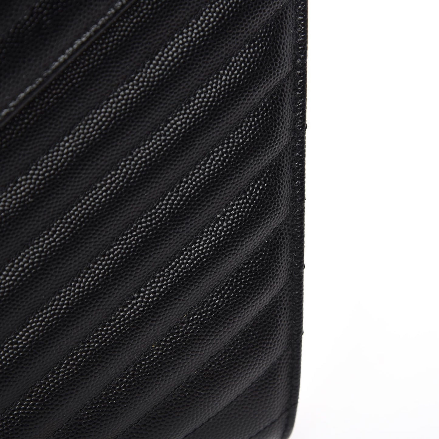 Grain De Poudre Matelasse Chevron Large Monogram Satchel Black