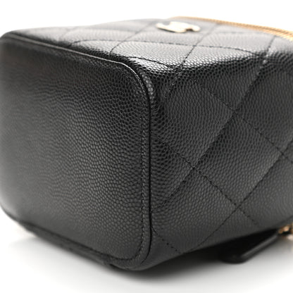 Chanel Caviar Quilted Mini Vanity Case With Chain Black 10 of 11