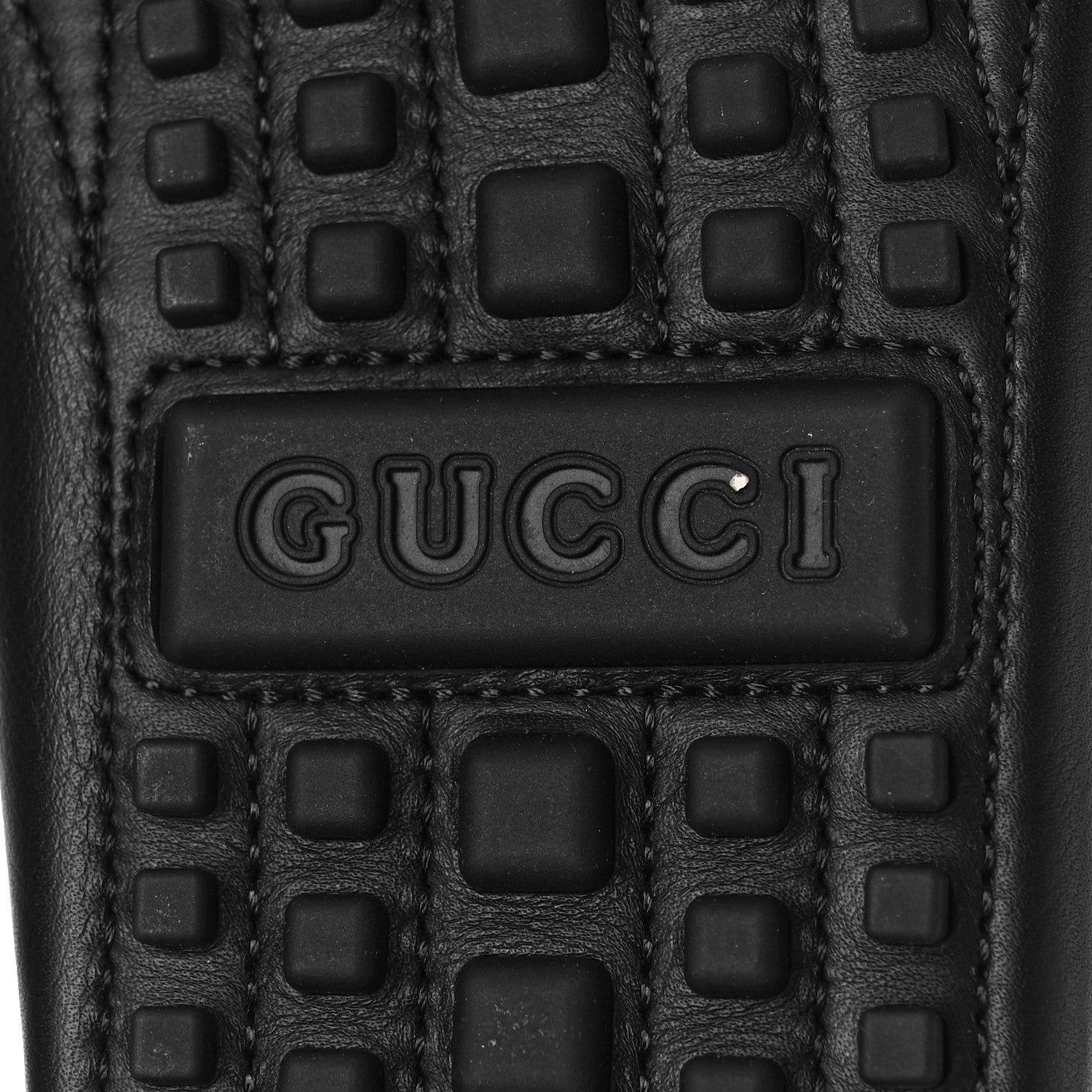 Gucci Calfskin Fringe Interlocking G Mens Driver Loafers 8.5 Black 8 of 11