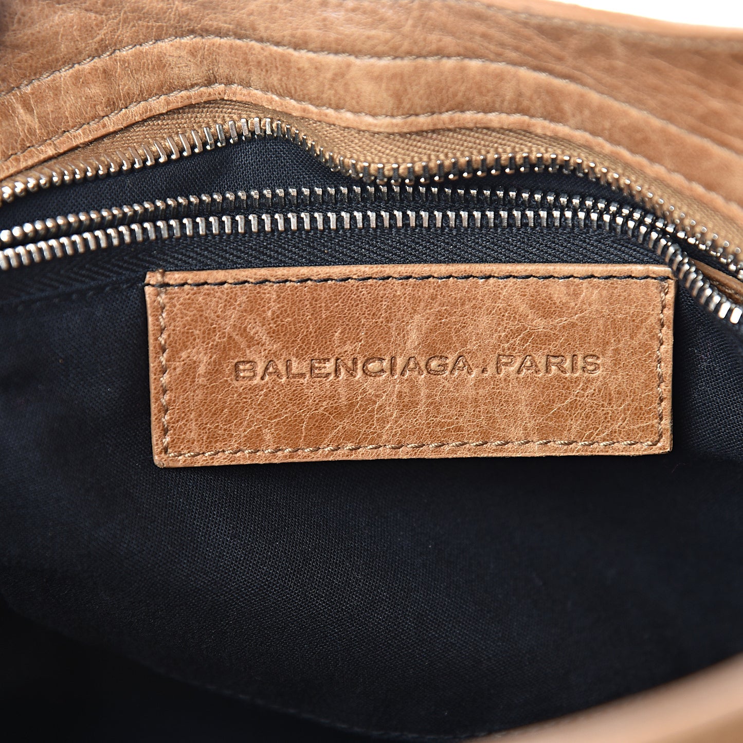 Chevre Pony Hair Classic Silver Hardware City Camel