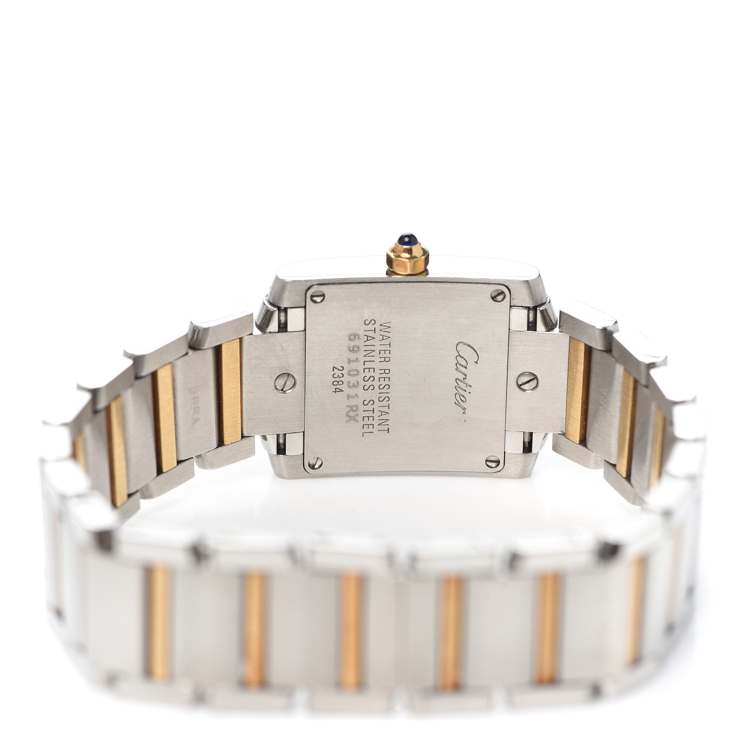 Cartier Stainless Steel 18K Yellow Gold 20mm Tank Francaise Quartz Watch 4 of 5