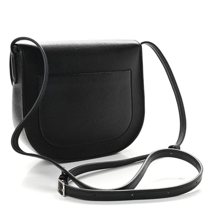 Celine Shiny Textured Calfskin Small Trotteur Black 2 of 8