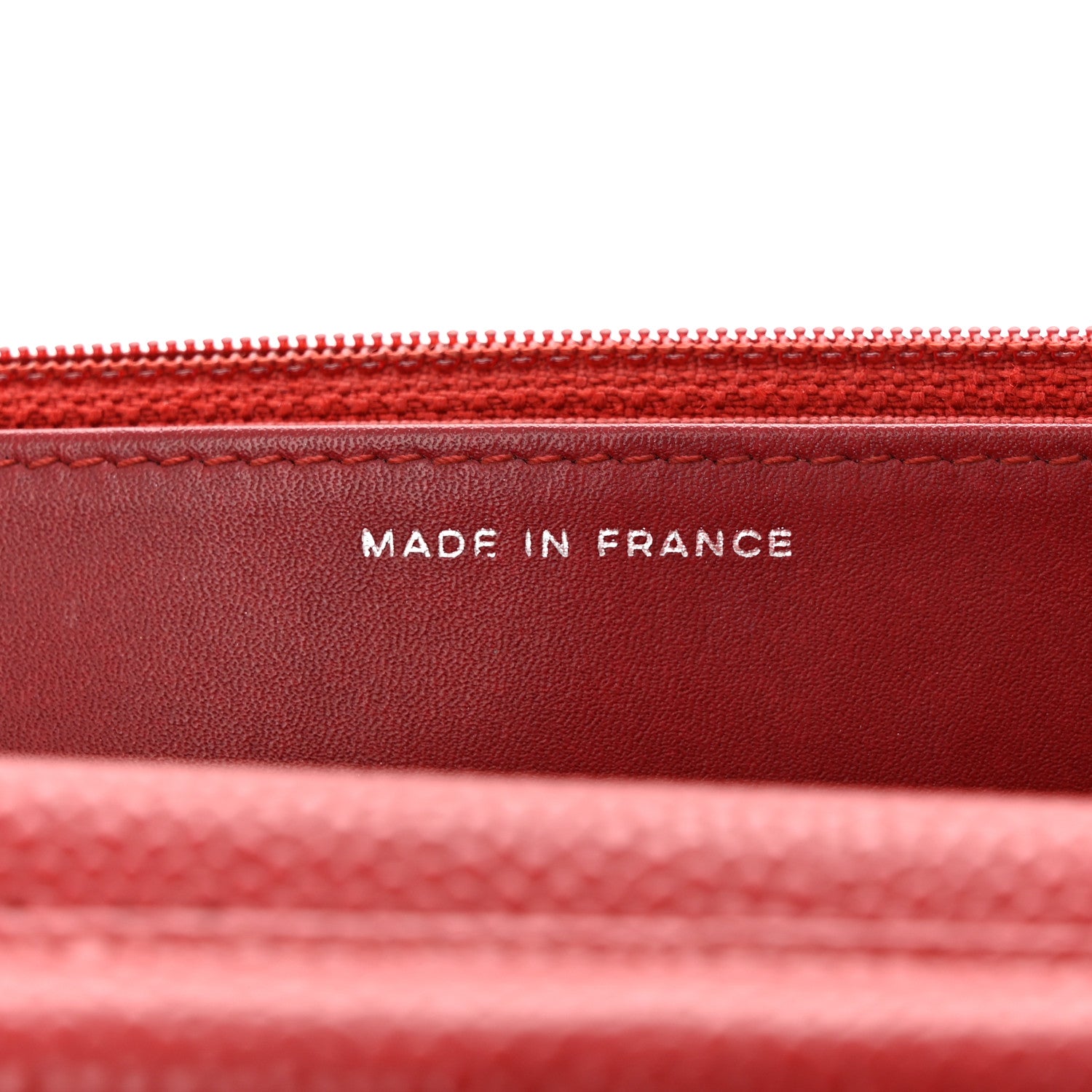 Chanel Caviar Quilted Wallet on Chain WOC Red 7 of 11