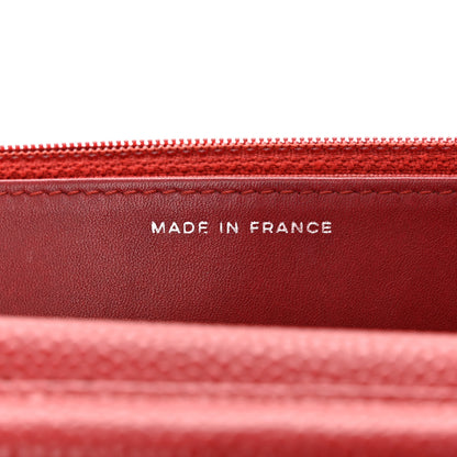 Chanel Caviar Quilted Wallet on Chain WOC Red 7 of 11