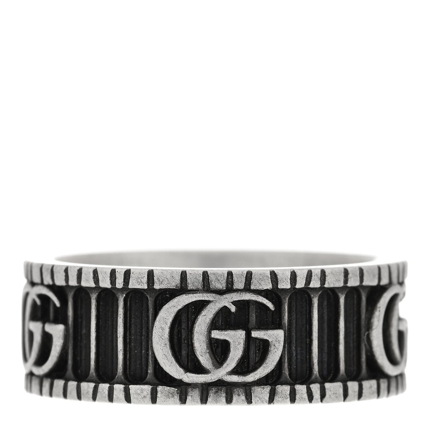 Sterling Silver Double G Band Ring 55 7.25