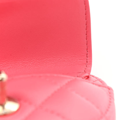 Chanel Lambskin Quilted CC In Love Heart Waist Belt Bag With Chain Pink 8 of 12
