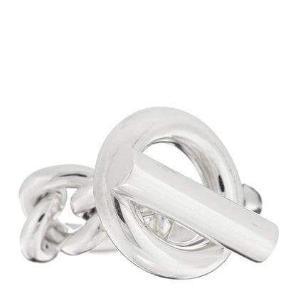 Hermes Sterling Silver GM Croisette Ring 54 6.75 1 of 5