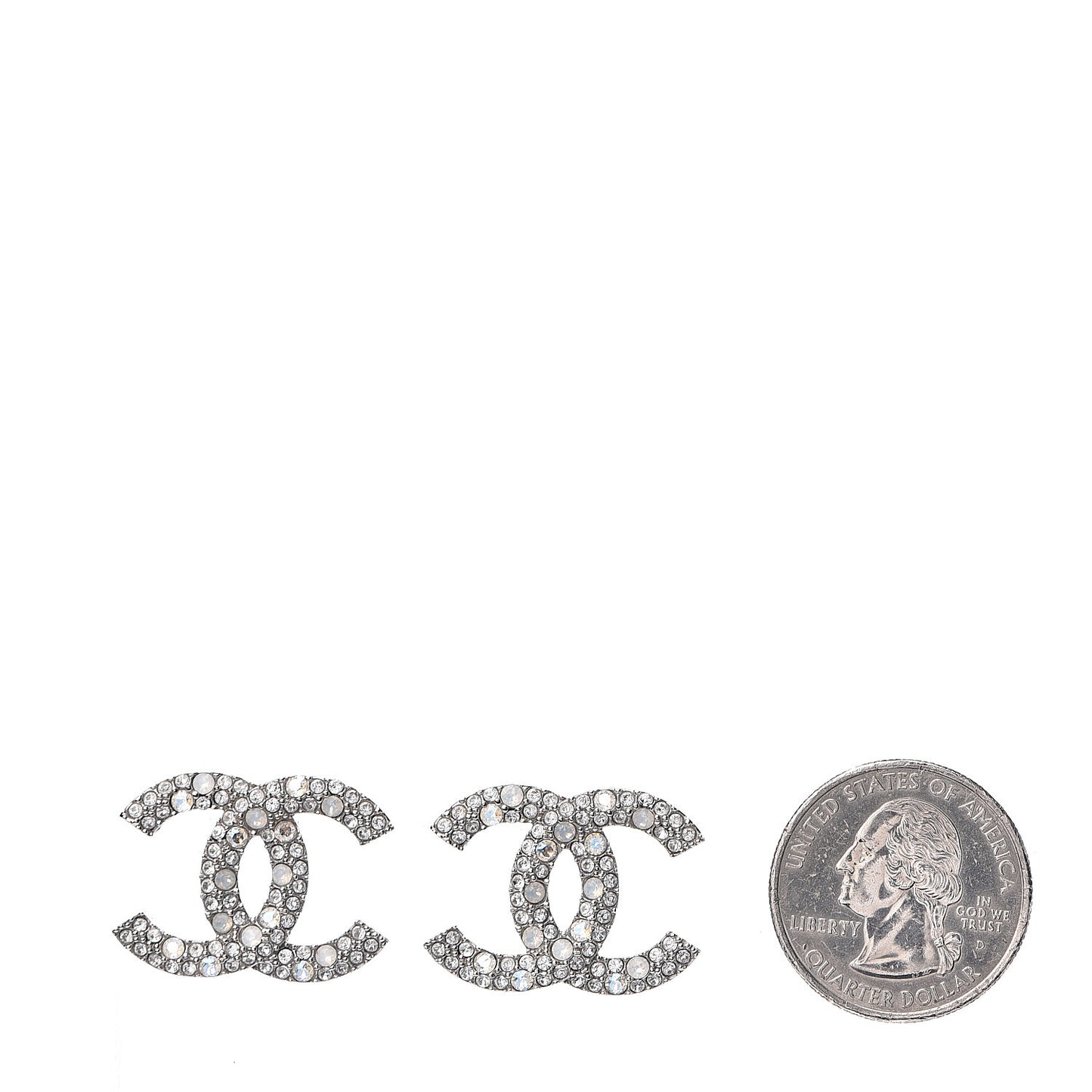 Crystal Timeless CC Earrings Silver