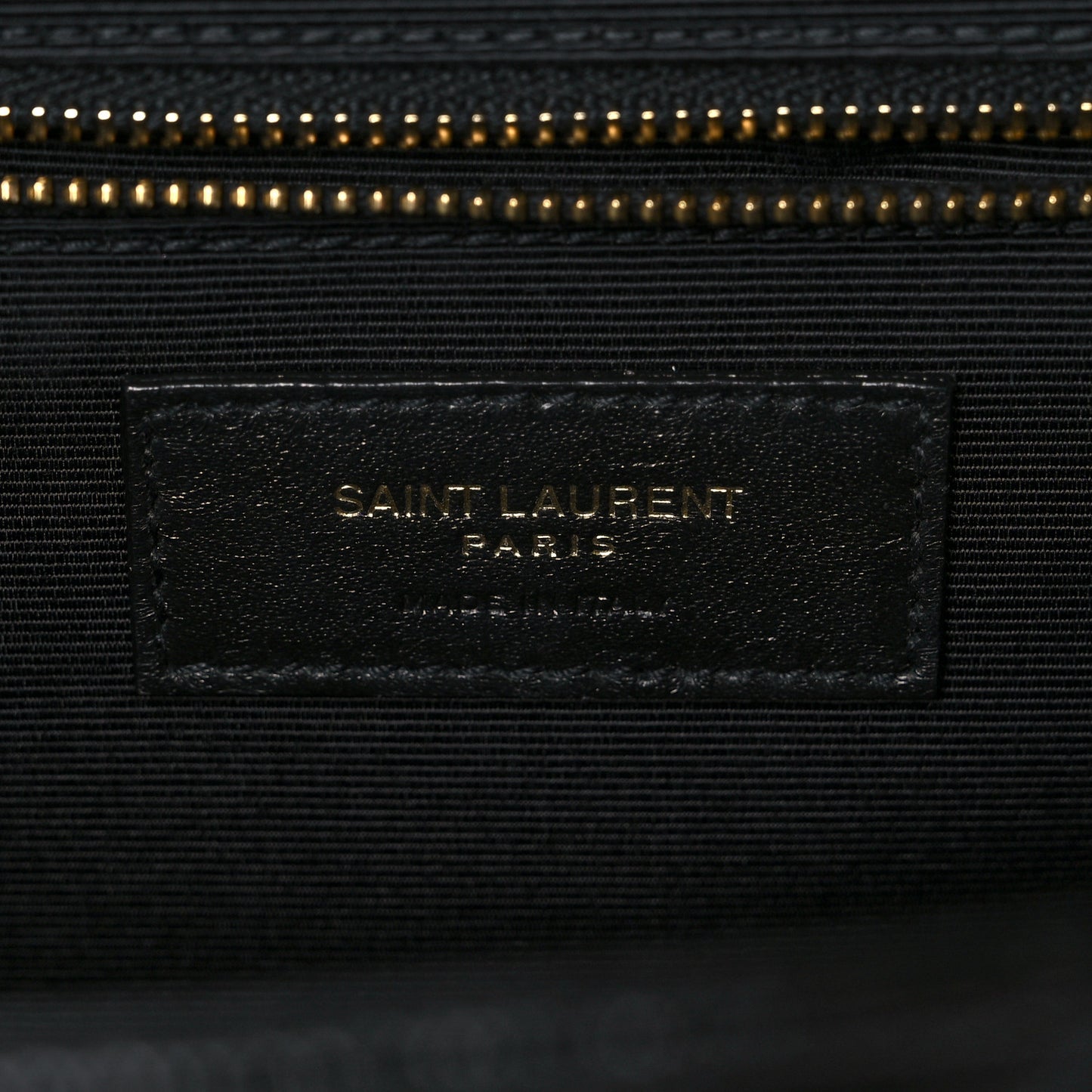 Grain De Poudre Textured Mixed Matelasse Large Triquilt Monogram Satchel Black