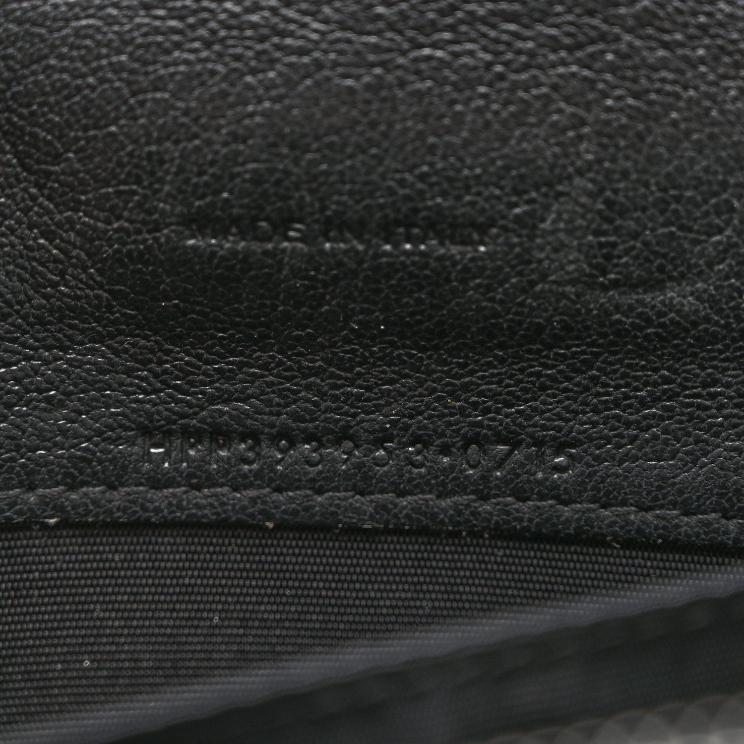 Saint Laurent Calfskin Matelasse Chevron Monogram Envelope Chain Wallet Black 8 of 11