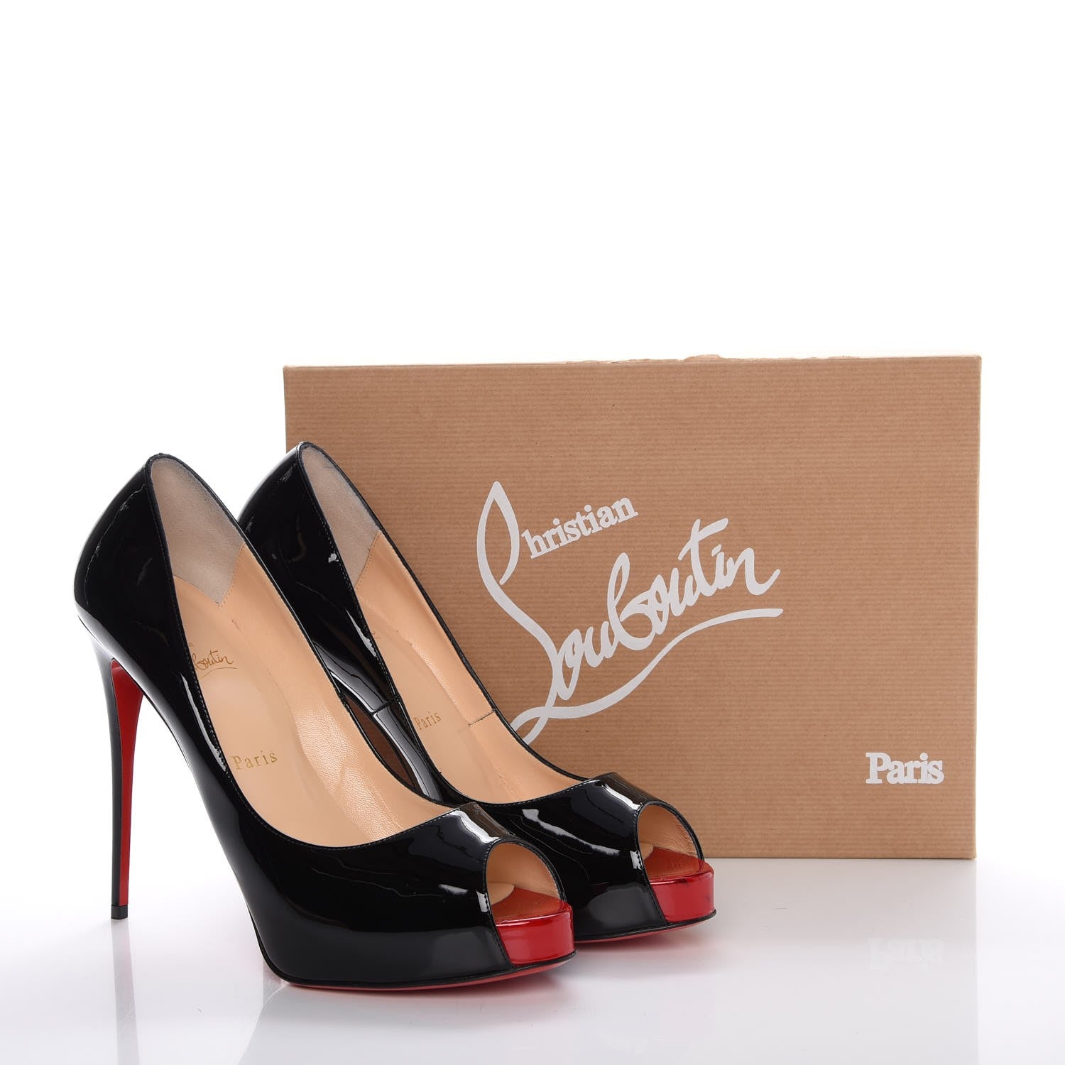 Christian Louboutin Patent New Very Prive 120 Pumps 40 Black Red 12 of 12