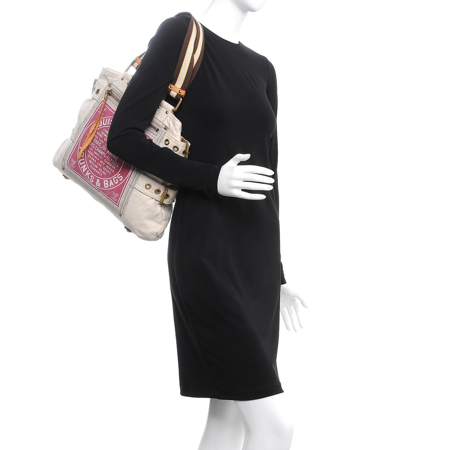 Toile Globe Shopper Cabas MM Red