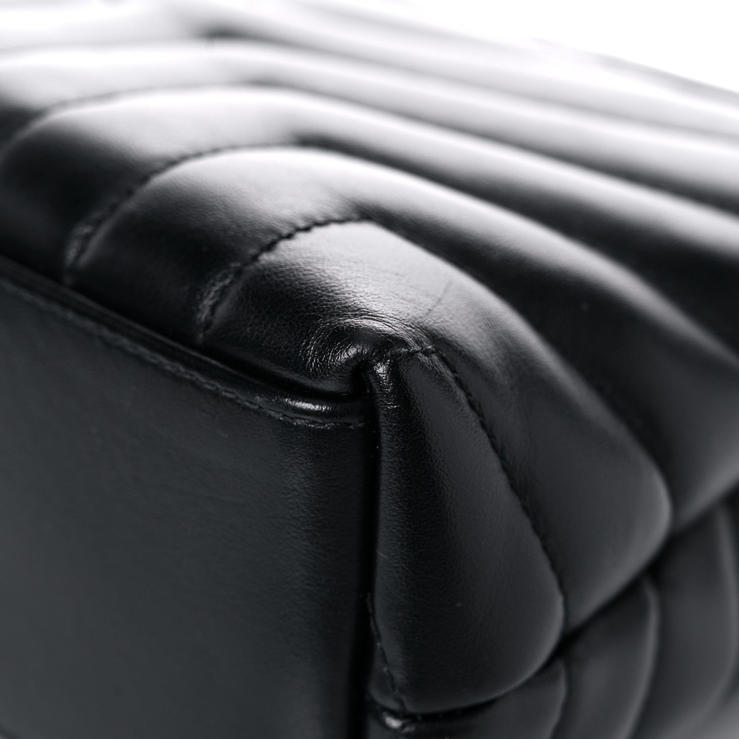 Saint Laurent Calfskin Y Quilted Monogram Small Loulou Chain Satchel Black 11 of 15