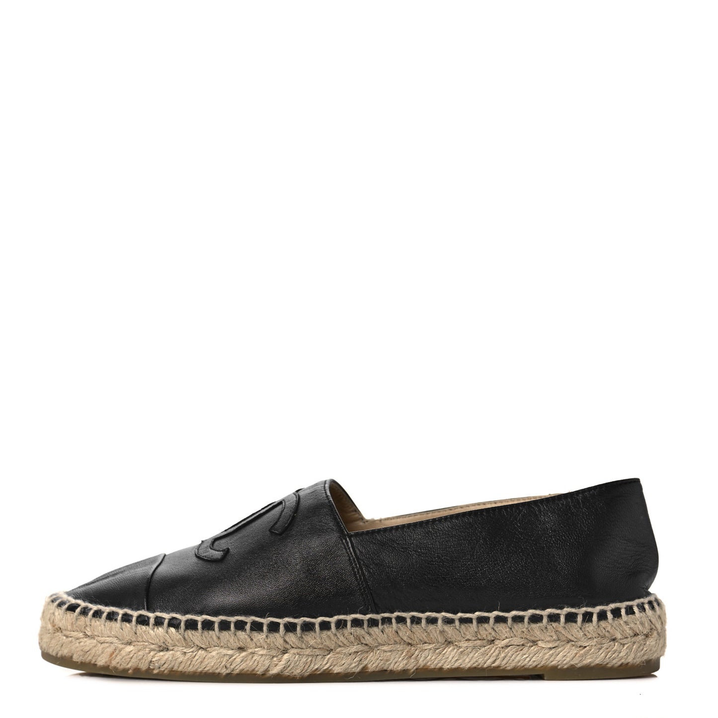 Lambskin CC Espadrilles 38 Black