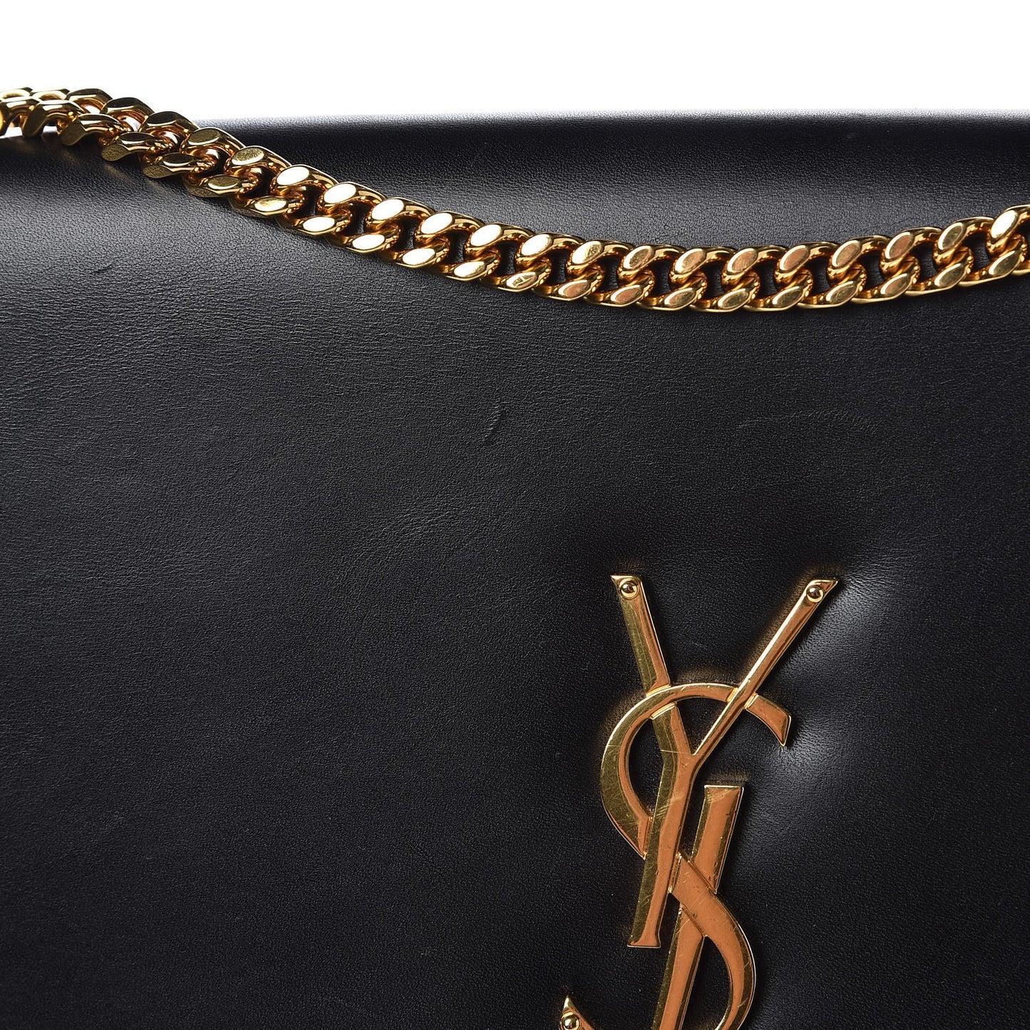 Smooth Calfskin Medium Classic Monogram Kate Tassel Satchel Black