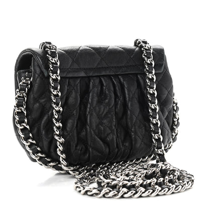 Chanel Washed Lambskin Mini Chain Around Messenger Black 3 of 11
