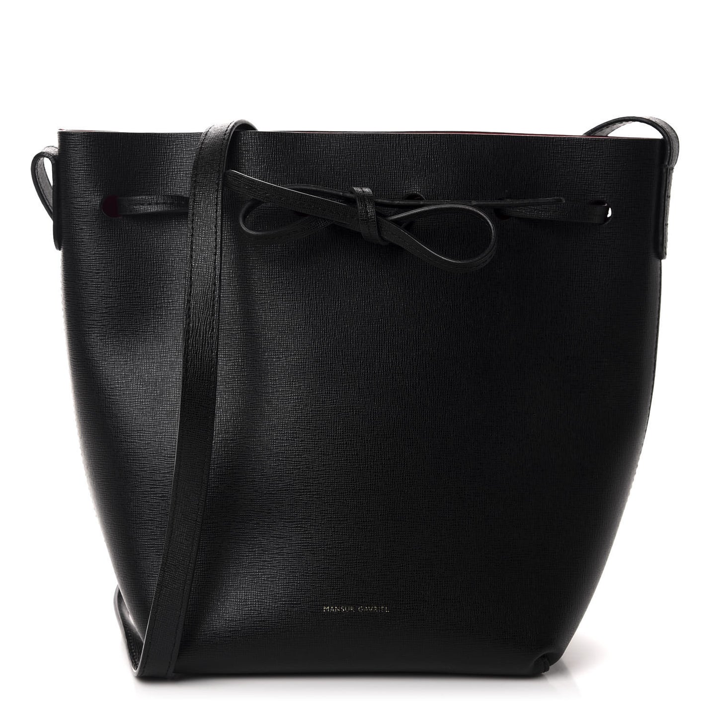 Saffiano Mini Bucket Bag Black Flamma