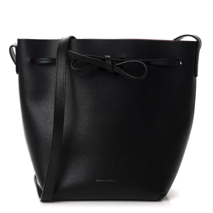 Mansur Gavriel Saffiano Mini Bucket Bag Black Flamma 1 of 15