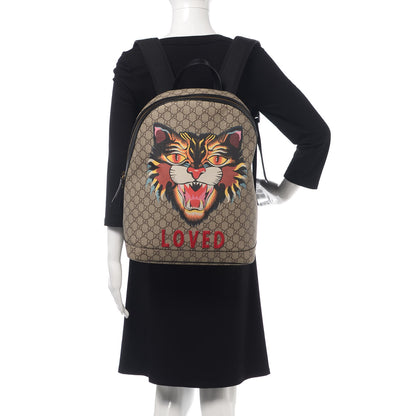 Gucci GG Supreme Monogram Angry Cat Dome Backpack 2 of 9