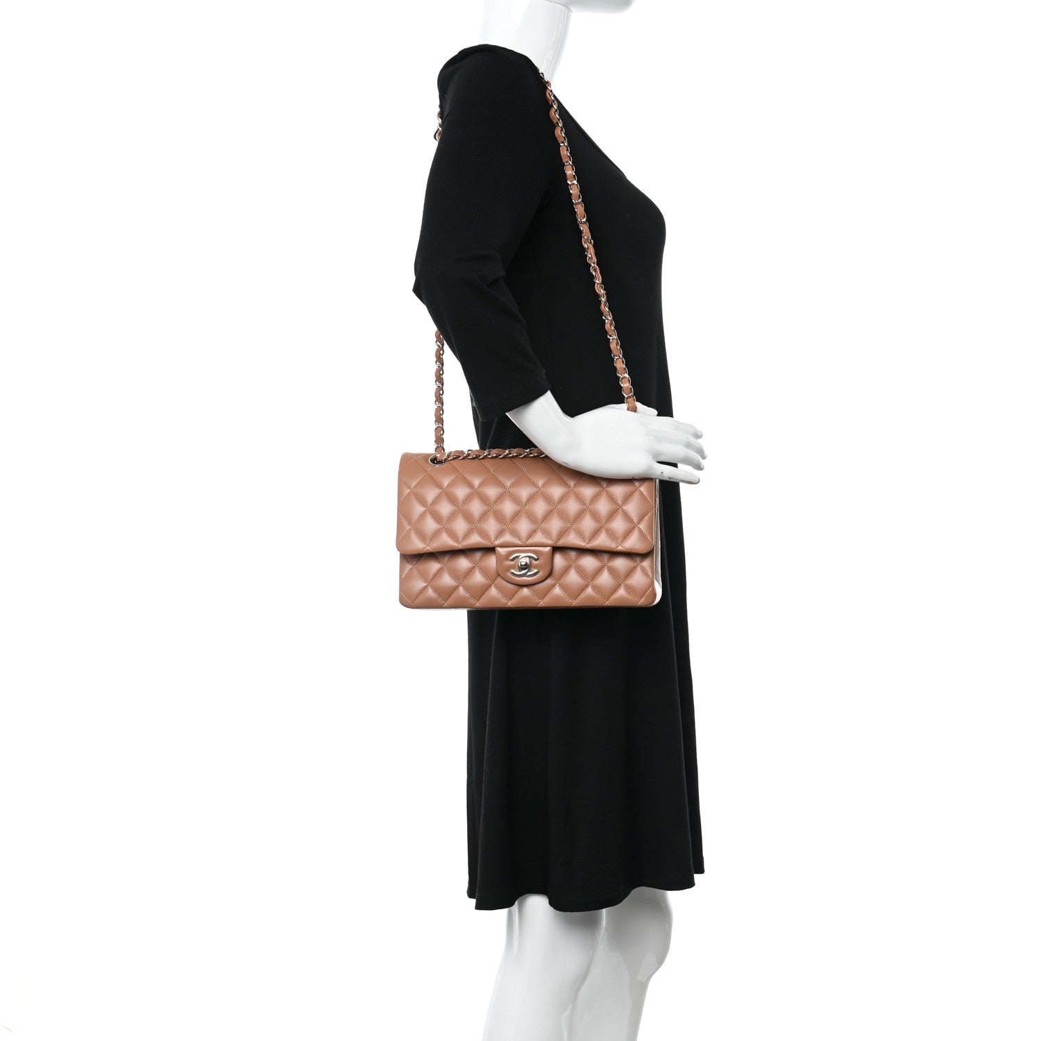 Chanel Lambskin Quilted Medium Double Flap Brown 2 of 10