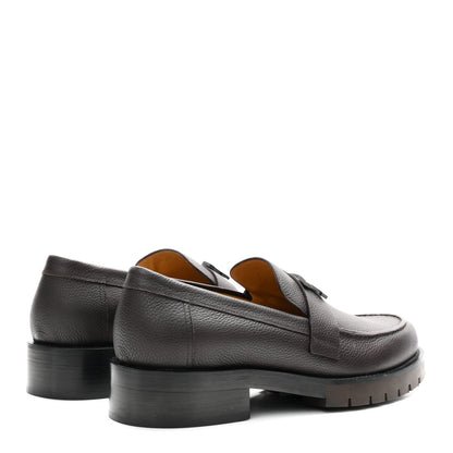 Hermes Taurillion Womens Gregoire Loafers 41 Marron Ebene 5 of 10